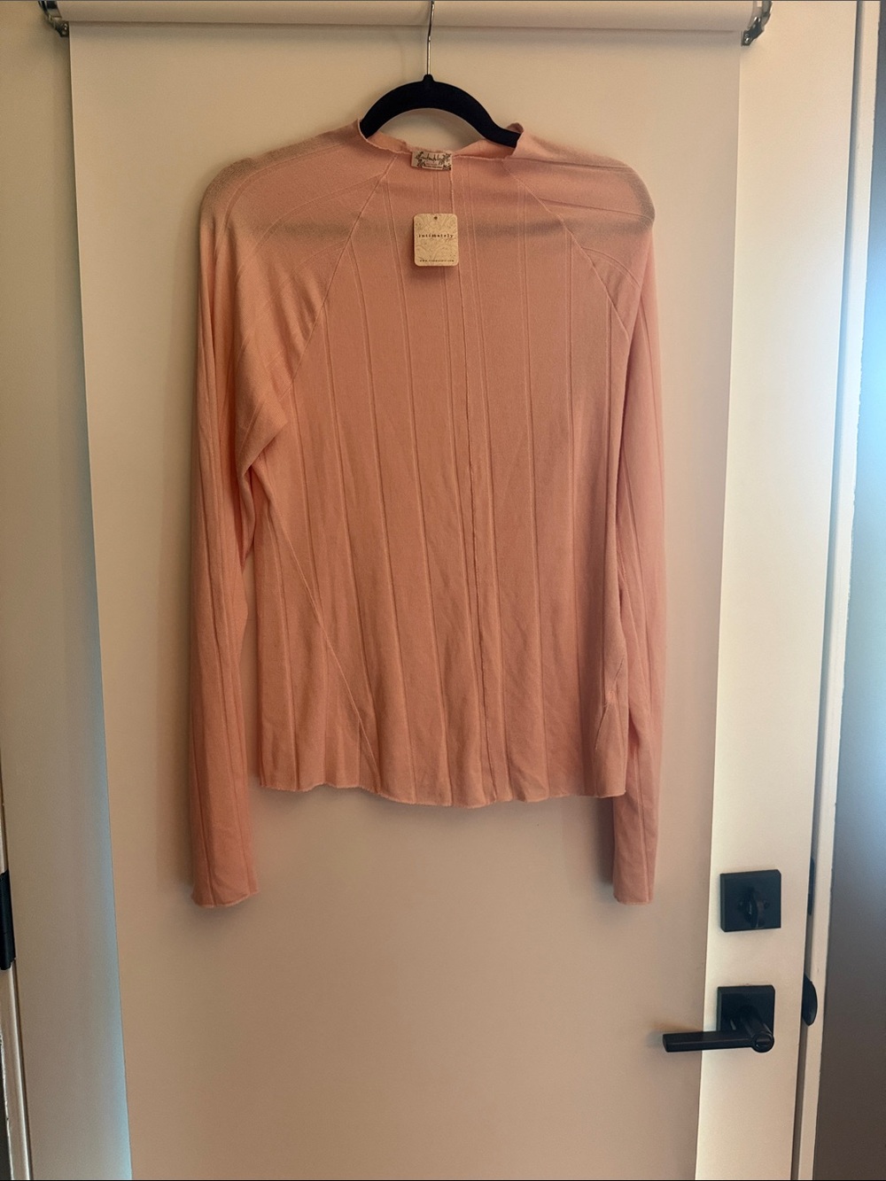 FP Movement by Free People Soft Pink Ribbed Long-Sleeve Top